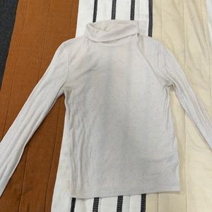 Cream cropped turtle neck